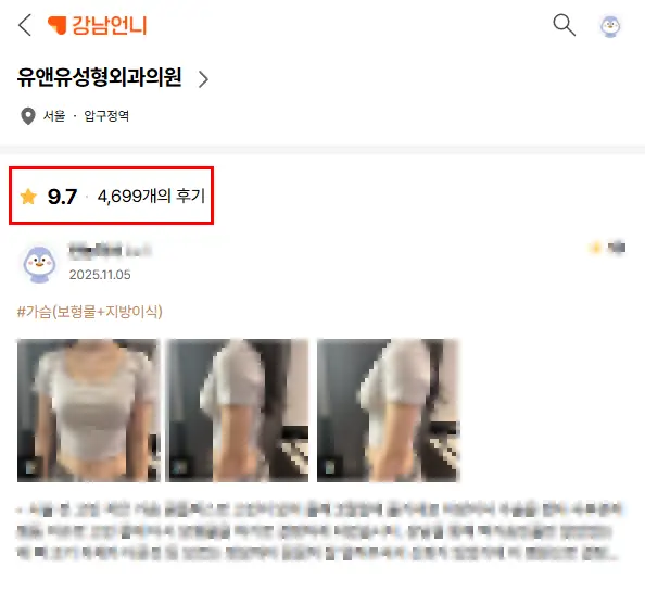 Phòng khám nâng ngực Apgujeong — ngộ nhận rằng chỉ cần xem review về bác sĩ mổ rồi đến là đủ — 본문 이미지