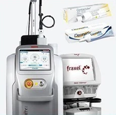 Máy laser trị sẹo và thuốc mỡ trị sẹo