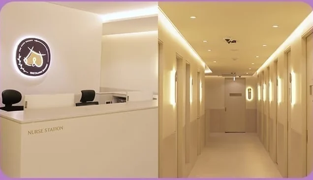 4F Trung tâm phẫu thuật ngực — quầy điều dưỡng và hành lang phòng mổ