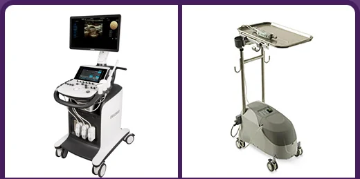Thiết bị siêu âm tuyến vú và thiết bị Mammotome