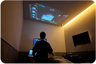 Phòng khám tầng 2, siêu âm ngực chiếu trần